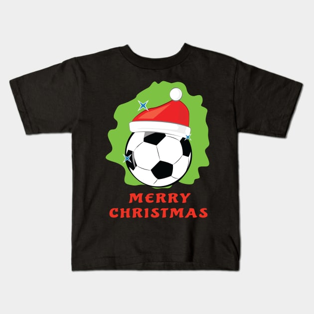 Merry Football / Soccer Christmas - Funny Kids T-Shirt by DesignWood-Sport